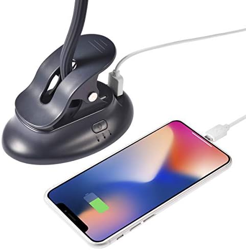Clip On USB Mini Desk Fan with Emergency Power Bank, Battery Operated Rechargeable Portable Fan - Flexible Neck, 3 Speed Personal Cooling for Car