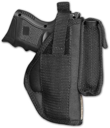 Barsony New Gun OWB Belt Holster w/Magazine Pouch for Compact 9mm 40 45 Pistols