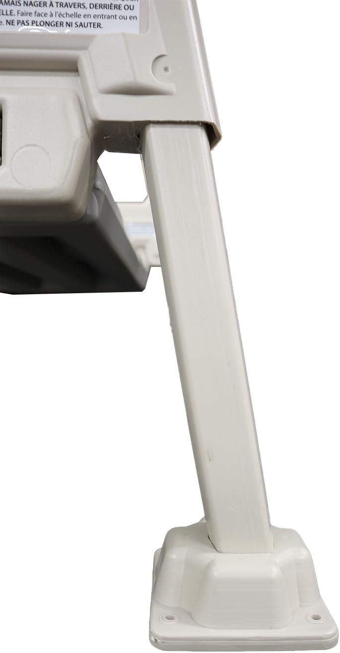 Confer Plastics 635-52X Sturdy Above Ground in-Pool Swimming Pool Ladder for Decks Adjustable from 46"-56"