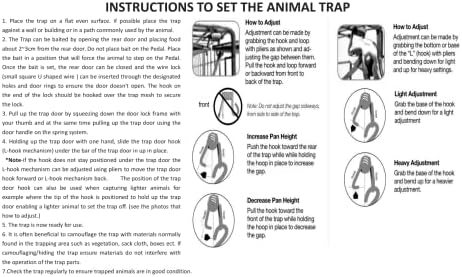 Faicuk Large Collapsible Humane Live Animal Cage Trap for Raccoon, Opossum, Stray Cat, Rabbit, Groundhog and Armadillo 32 x 11 x 13 Inch