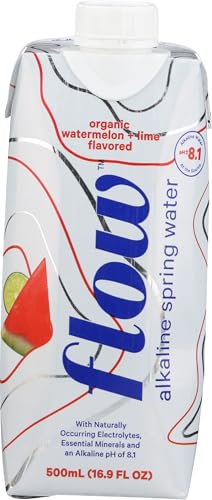 FLOW WATER Organic Blackberry Hibiscus Alkaline Water, 16.9 FZ