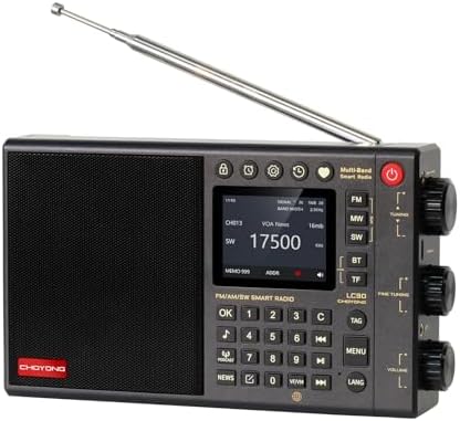 CHOYONG LC90 Smart Internet Radio | AM/FM, Longwave & Shortwave Multi-Band, SSB Single Side Band Reception, WiFi/4G, Bluetooth, TF Card