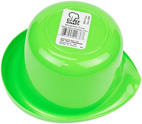 Chef Craft Select Plastic Mixing Bowl Set, 5 Piece, Multiple Color