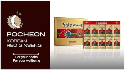 Pocheon 200g(20g x 10) 6Years Sliced Korean Panax Red Ginseng Root with Honey, Natural Immune Support