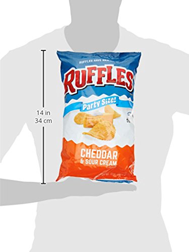 Ruffles Cheddar & Sour Cream Flavored Potato Chips, Party Size! (13 Ounce)