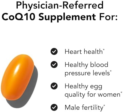 Theralogix NeoQ10 Coenzyme Q10 Supplement - Heart Health & Fertility Support - CoQ10 Fertility Supplement for Men & Women* - NSF Certified - 90
