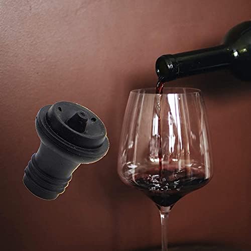 Wine Saver Vacuum Stoppers - Set of 6 Rubber Stoppers for Wine Preservation