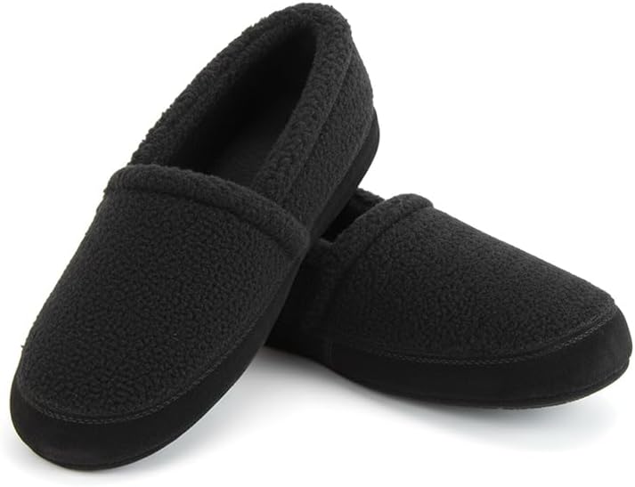 Men Perfect Mocs Fleece House Slippers Moccasin-Style Suede Sole