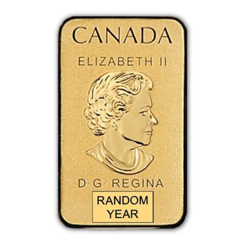2016 - Present 1/10 oz Gold Bar by the Royal Canadian Mint $25 Seller BU | Random Year - Brilliant Uncirculated with Certificate of Authenticity 24K