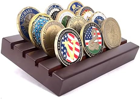 Joygulls Military Collectible Challenge Coin Display Holder Stand Holds 16-18 Coins