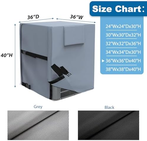 AKEfit Air Conditioner Cover for Outside, Grey, 24W x 24D x 30H inch