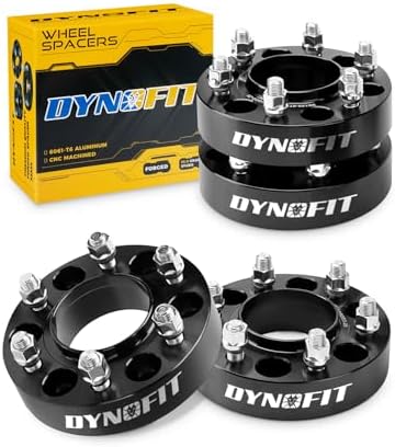 Dynofit 1.5in 6x135 Hub-Centric Wheel Spacers for F150, 87.1mm Hub Bore, M14x1.5 Thread, Forged 6-Lug Wheel Adapters for 2015-2026 Ford F-150