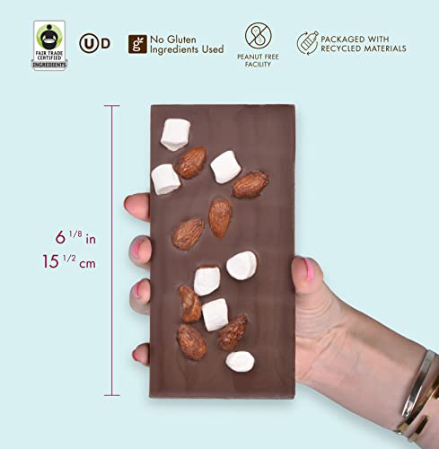 Chuao Chocolatier - Gourmet Almond Marshmallow Artisan No Preservatives Milk Chocolate Bars, 3 Pack, 1.0 Ounce Bars