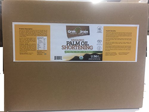 Grain Brain Organic Palm Shortening (24 oz) Pure and Natural, Sustainable Certified,Non-Hydrogenated