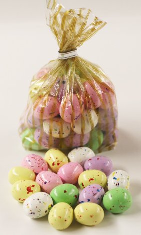 Scott's Cakes Speckled Chocolate Malted Eggs in a 1 Pound Bunny Hop Bag