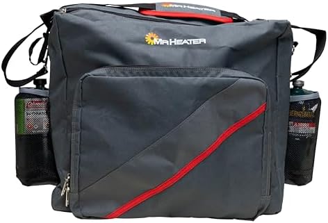 Mr. Heater Portable Buddy Carry Bag 9BX, Black | 600D polyester, pockets for two 1 lb cylinders, U-shaped zipper, padded strap
