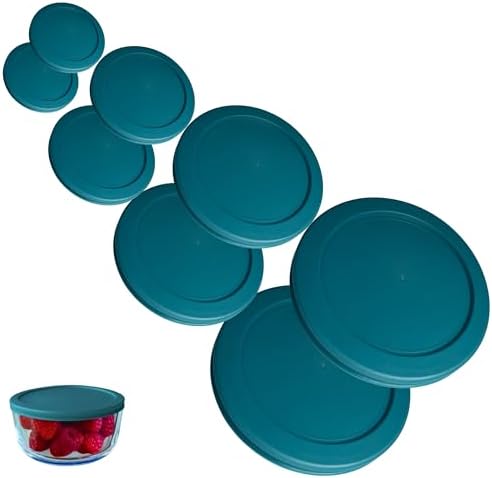 1, 2, 4 & 7 Cup Green, Orange, Blue, Red Replacement Lids/Covers for Pyrex