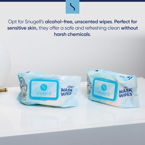 Snugell CPAP Mask Wipes - Travel Size 150 Count (150 Count (Pack of 2), Unscented)