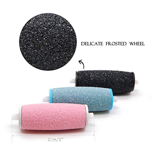 6 Pcs Extra Coarse Pedicure Rollers Replacement Rollers Heads Diamond Wet Dry Compatible for Velvet Smooth Pedi Perfect Electronic Foot File