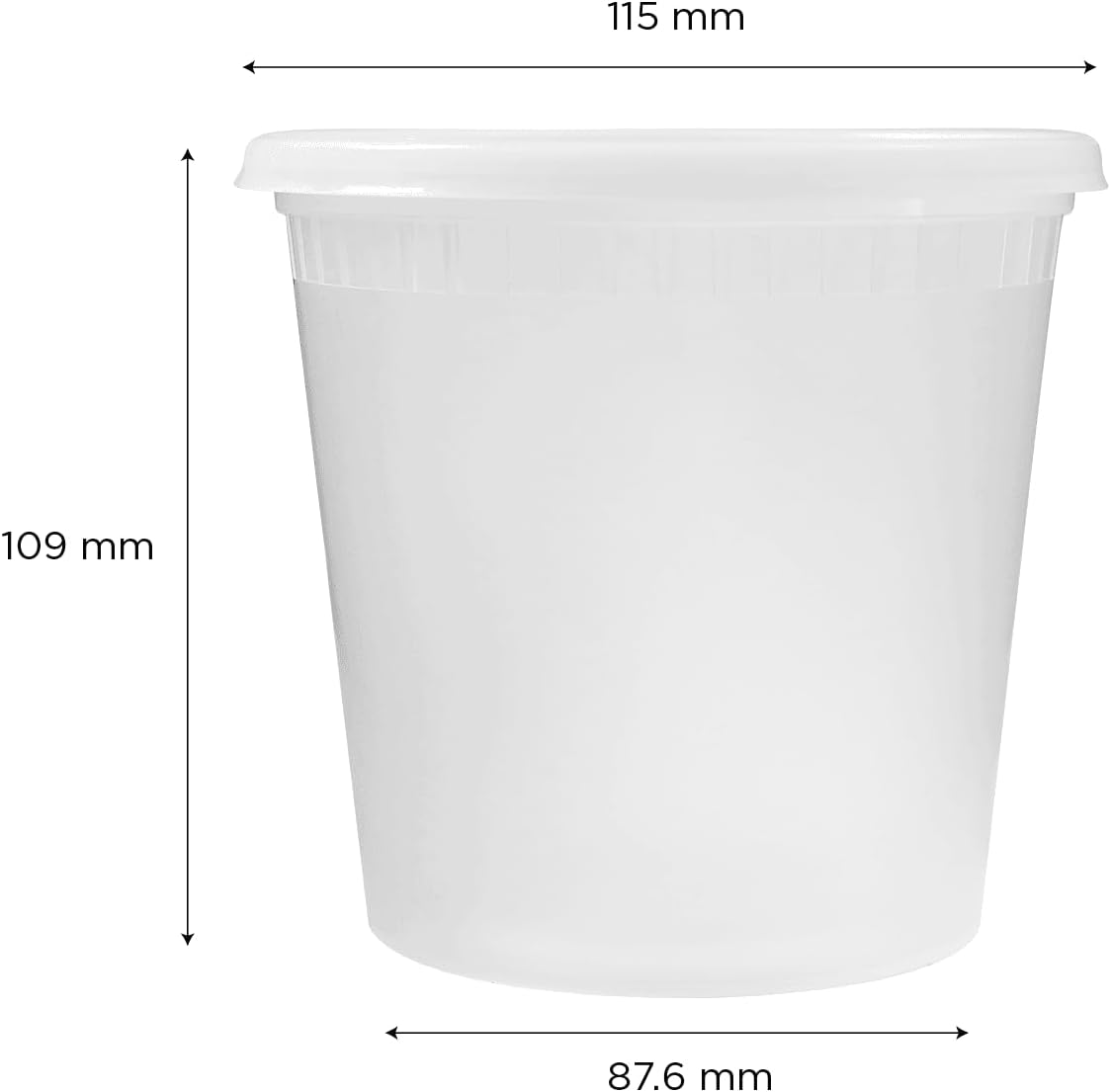 Karat [32oz - 240 ct] Clear PP Injection Molded Round Deli Containers with Lids (FP-IMDC32-PP)
