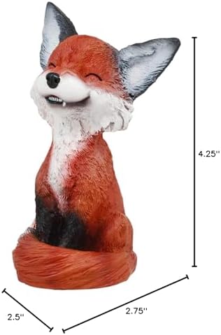 SUMMIT COLLECTION YTC Brown and Black Smiling Fox TeeHee Themed Decorative Figurine Statue
