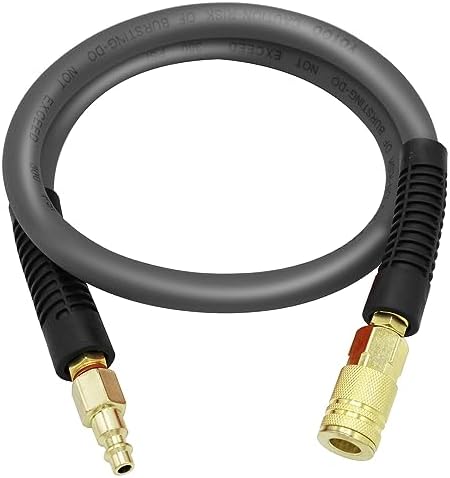 YOTOO Hybrid Air Hose 3/8-Inch by 50-Feet 300 PSI Heavy Duty, Lightweight, Kink Resistant