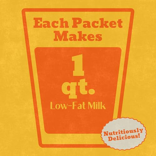 Milkman Low-Fat Milk - Instant Dry Milk Powder Packets - For Coffee, Baking, or Travel - Just Add Water, Makes One Quart - Classic, Natural Taste with the Kiss of Cream! (18 Pack)