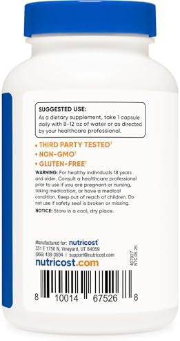 Nutricost Biotin (Vitamin B7) 10,000mcg (10mg), 240 Capsules, Quick Release | Vegetarian, Gluten Free, GMO-Free