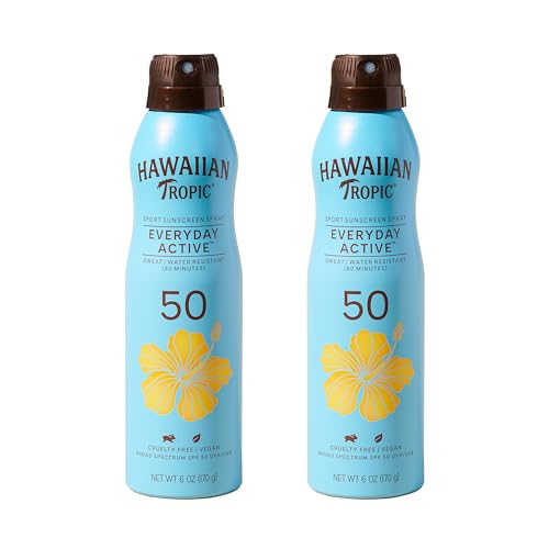 Hawaiian Tropic Island Sport Sunscreen Spray, Clear Coconut, 6 Ounce
