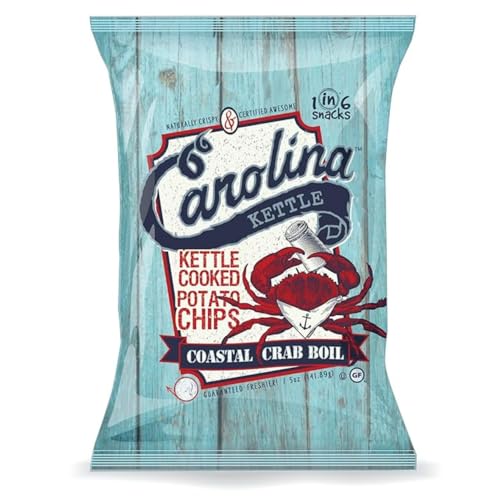 Carolina Kettle Chips | Kettle Cooked Potato Chips | Kosher - Gluten Free Chips Fit For Healthy School Snacks | With Irresistible Crunch and Bold