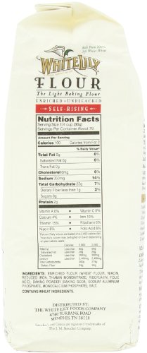 White Lily Unbleached Self-Rising Flour, 5-lb bags (2-Pack)