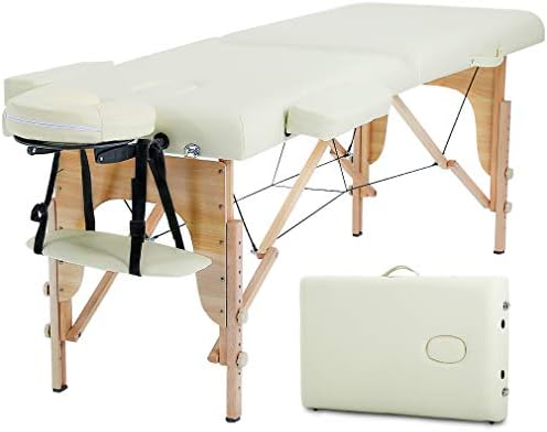 BestMassage Massage Bed Portable Massage Table 24 in Wide Lash Bed Heigh Adjustable 2 Folding with Non-Woven Bag for Spa Footmassage Facial CareSpa