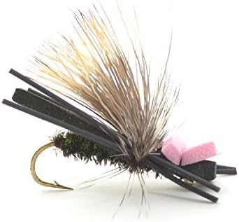 The Fly Fishing Place Hopper Trout Fly Assortment - Foam and Poly Body High Visibility Grasshopper Dry Fly Collection 1 Dozen Flies - Hook Size 10