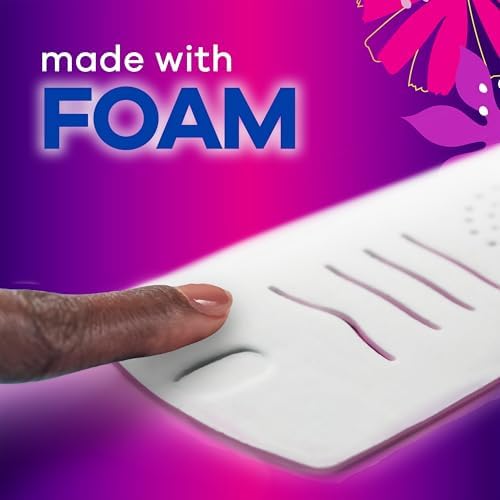 Always Radiant Flexfoam Pads for Women, Size 5, Extra Heavy Overnight Absorbency, With Wings, Scented, 18Count