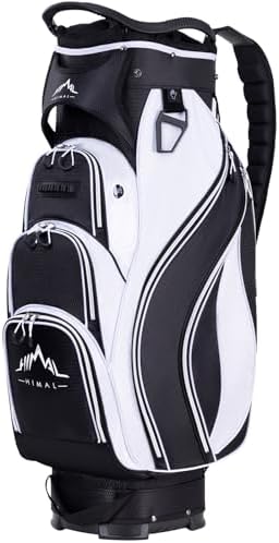Golf Cart Bag, 14-Way Divider Top, Large Storage | Umbrella Holder,Handles