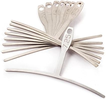 StewMac Understring Radius Gauges, Set of 9, Standard Width | 9 Radii: 7-1/4 to 20 Inch, Fits String Spreads to 2-5/8 In, Use with Strings On, 6-String Guitar and Most 4-String Bass
