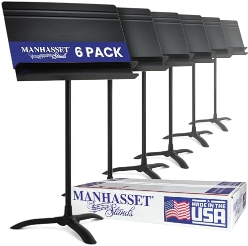 Manhasset 50 Orchestral Music Stand, 6-Pack