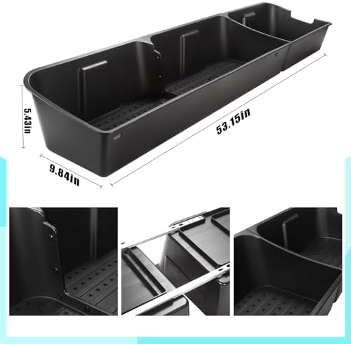 Car Underseat Storage Box Fitment for (2015–2026) F150 SuperCrew/Crew Cab & (2017–2026) F250 F350 F450 F550 Super Duty 4-Door Full-Size Pickups