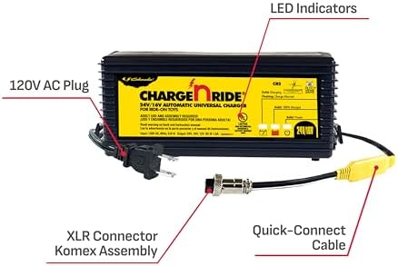 Schumacher Electric Charge 'n Ride Universal Battery Charger and Maintainer for Ride-on Toys, CR1, 2-in-1, Fully Automatic, 3 Amps, 6 Volt, 12 Volt, Use with MotionTrendz, Power Wheels, and Peg Pergo