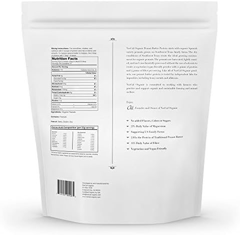 Norcal Organic Peanut Butter Protein Powder, Vegan, 11g Protein, 2 lb