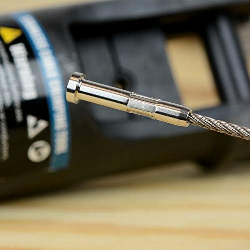 TEMCo Hydraulic Hand Crimping Tool for 1/16" to 1/4" Stainless Steel Cable Railing Fittings (Custom Cable Railing Crimper) – 11 US TONS Crimping