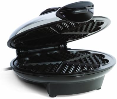 Euro Cuisine WM520 Heart Shaped Iron Waffle Maker - Eco-Friendly PTFE and PFOA Free Non Stick Plates, Perfect for V-Day & Special Occasions, 8-Inch