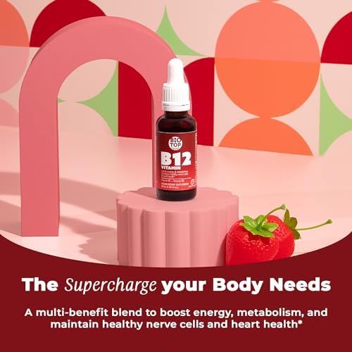 Vitamin B12 Sublingual Liquid Drops (5000 mcg) Plus B1 & B6 in Fastest Absorption Way. Best Formula to Support Brain Cells & Nerve Tissue