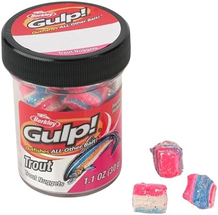 Berkley Gulp! Trout Nuggets Dough Bait, Scented and Flavored Soft Bait for Freshwater Fishing, Designed to Attract Trout, High Visibility