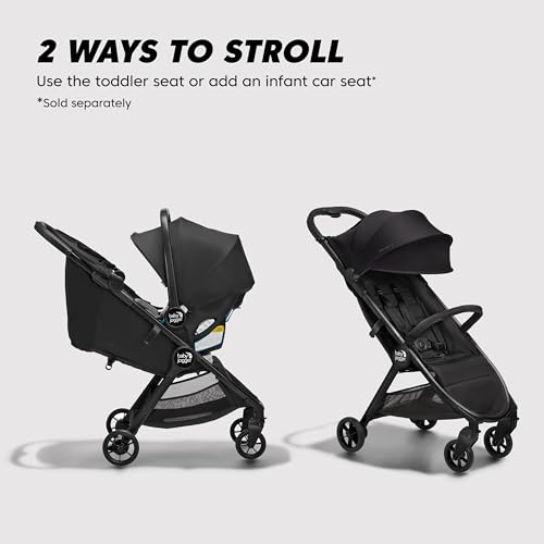 Baby Jogger® City Tour 2 Carry-On Approved Travel Stroller, Ultra-Compact Baby Stroller, Lightweight, Easy Fold, Baby Travel Essential, Pitch Black