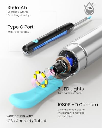 BEBIRD R1 Ear Wax Removal Tool:Ear Cleaner with HD Ear Camera FSA&HSA