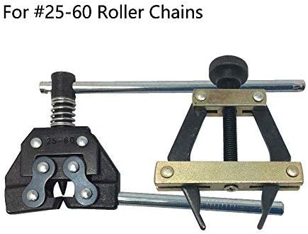 Aobbmok Roller Chain Tools Kit #25-60 Holder Puller&Breaker Cutter for Bicycle,Motorcycle Chains (Carbon Steel)