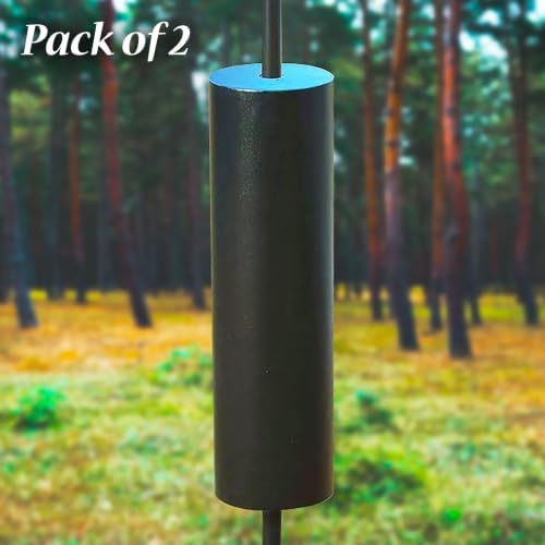 BestNest Set of 2 Woodlink Torpedo Raccoon Baffles, Black, 8" Dia. Each