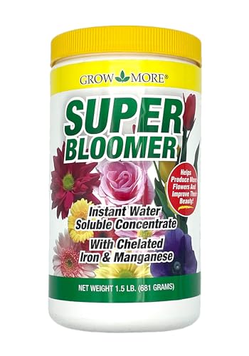 Grow More Super Bloomer 15-30-15 Fertilizer - 1.5lbs of Flower Fertilizer Bloom Booster - Flower Food for Flowers of All Types - Water-Soluble Bulb Food with Chelated Iron and Manganese