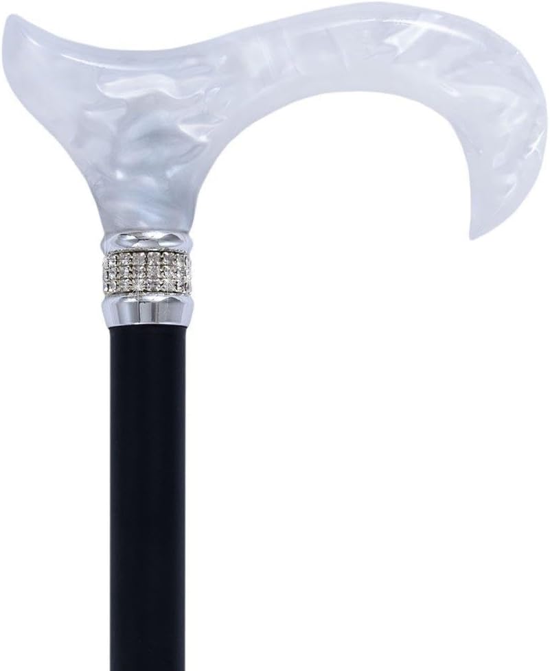 Stylish Walking Sticks – Rhinestone Collar Designer Adjustable Canes Colorful – Best Gift for Men and Women Light Weight Aluminum Shaft & Safe to Walk
